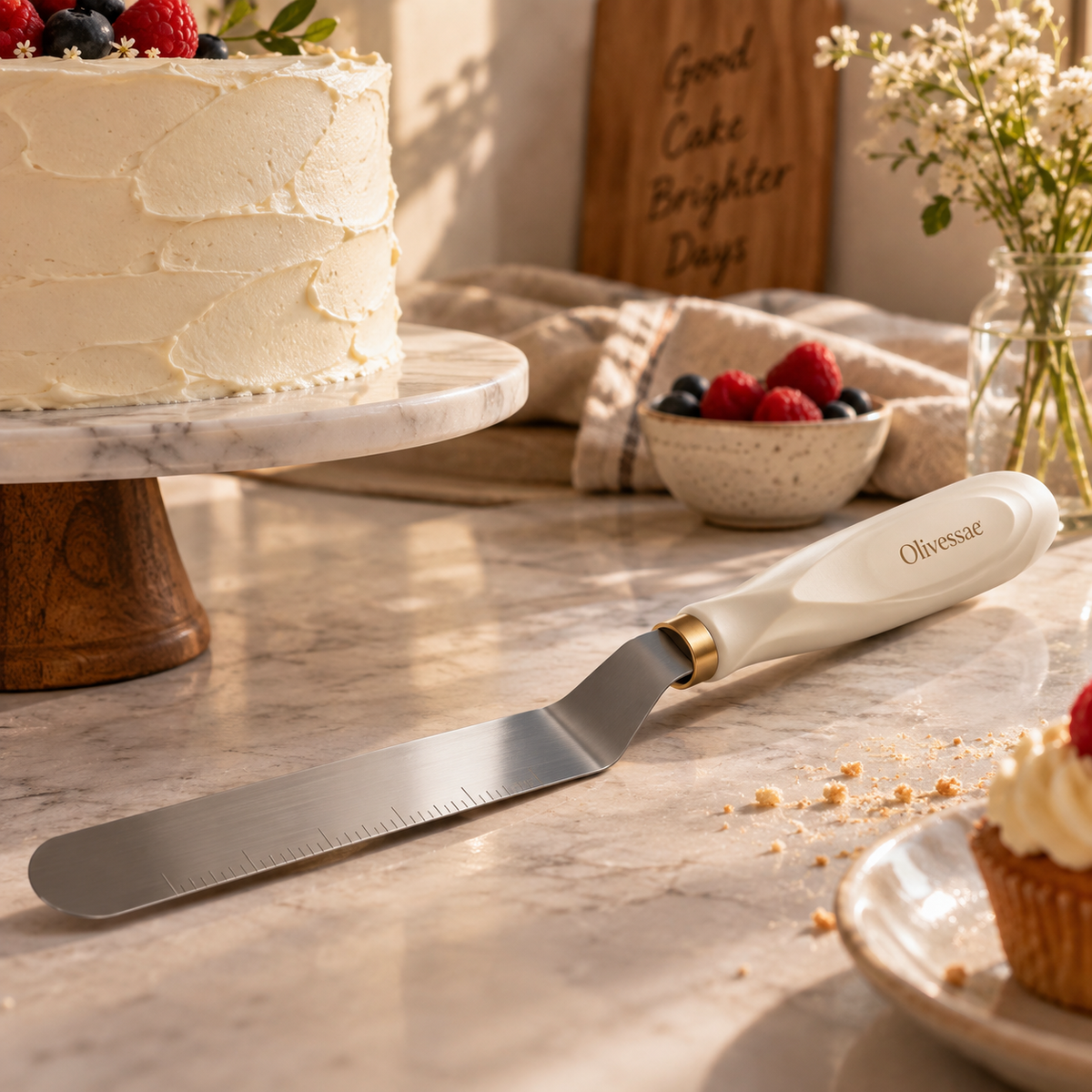 Olivessae™ Silkfinish Offset Icing Spatula