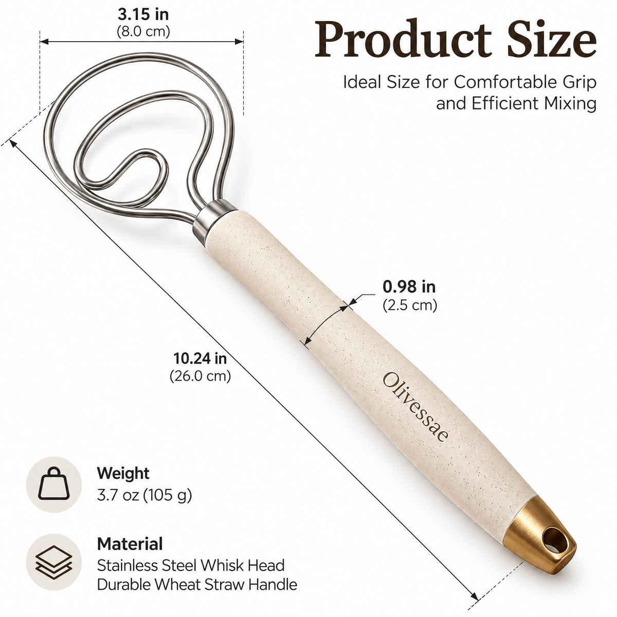 Olivessae™ Loft Danish Dough Whisk