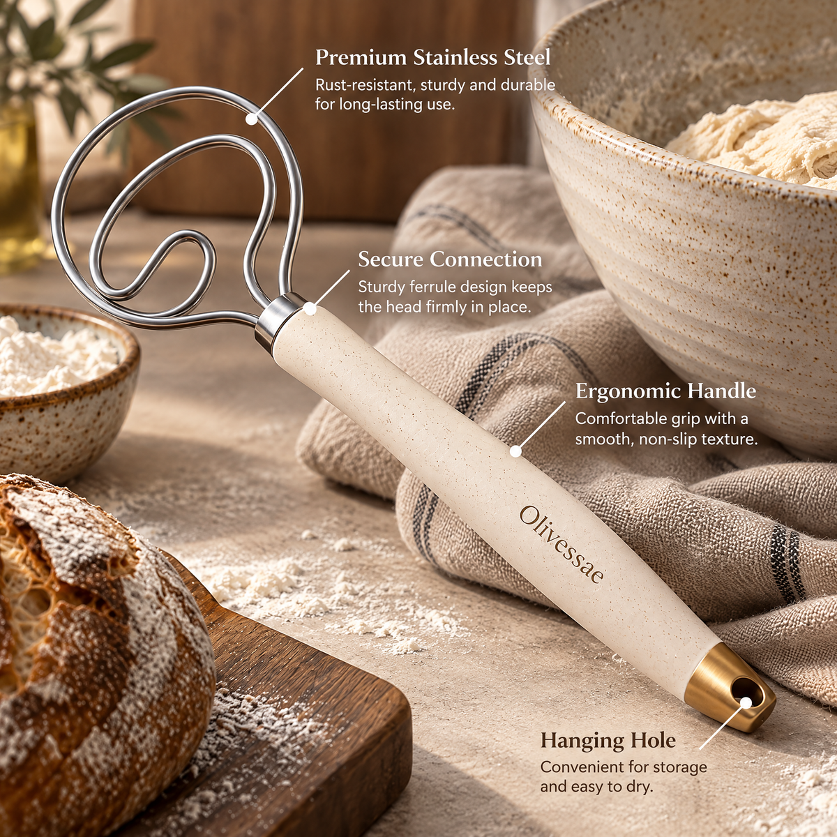 Olivessae™ Loft Danish Dough Whisk