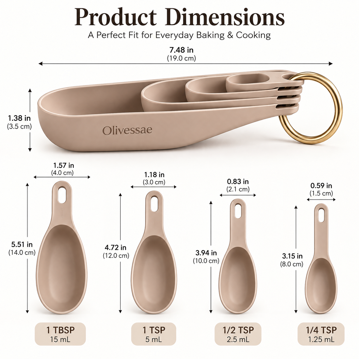 Olivessae™ Ivory Nest Measuring Spoons