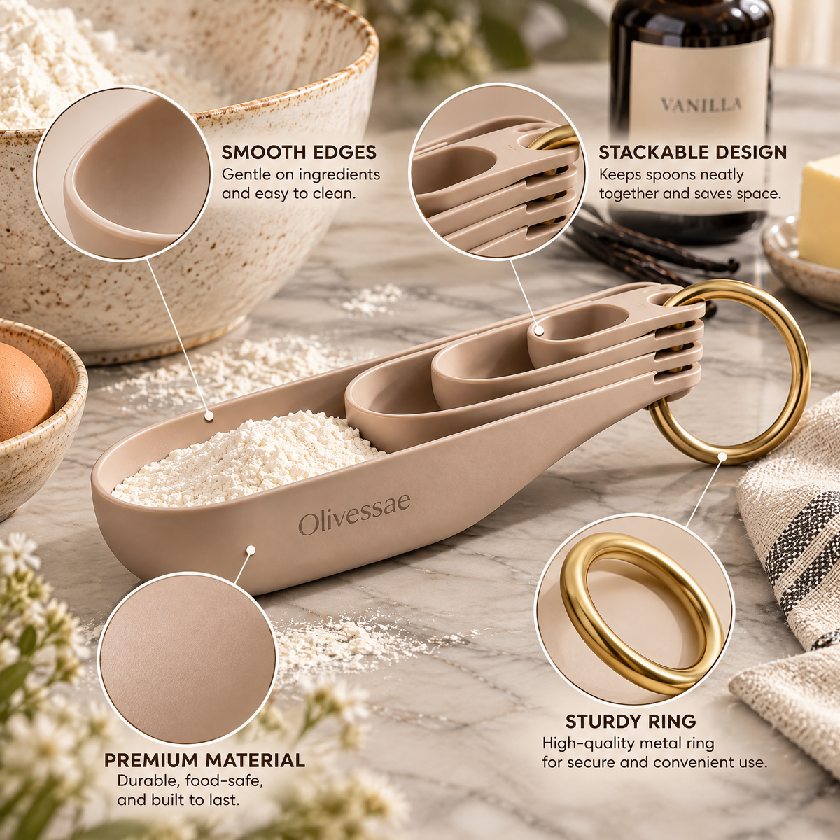 Olivessae™ Ivory Nest Measuring Spoons
